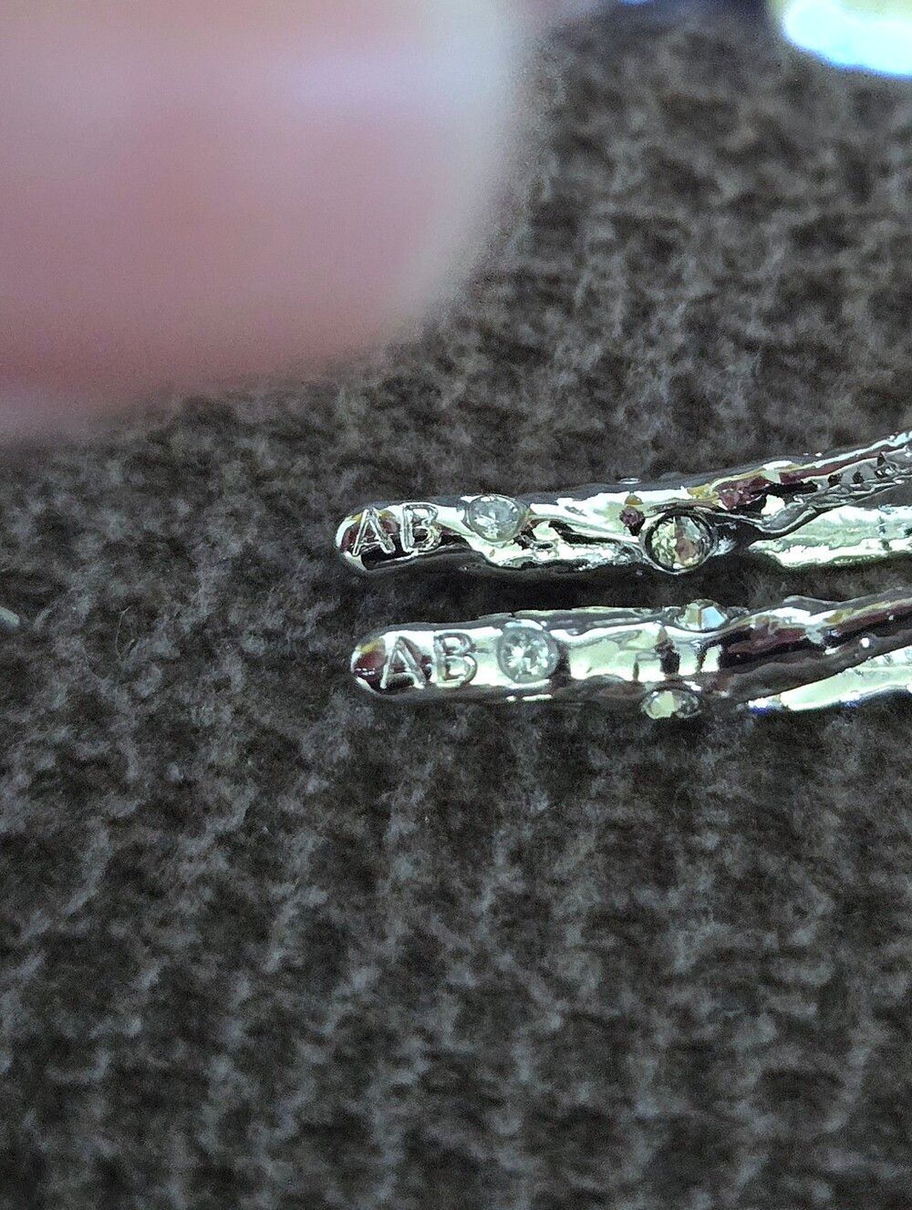 Alexis Bittar Silver🤍 "Solanales" Molten Double✌️ Hoop Earrings - Picture 6 of 16